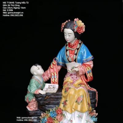 TƯỢNG MẪU TỬ GỐM SỨ THỦ CÔNG